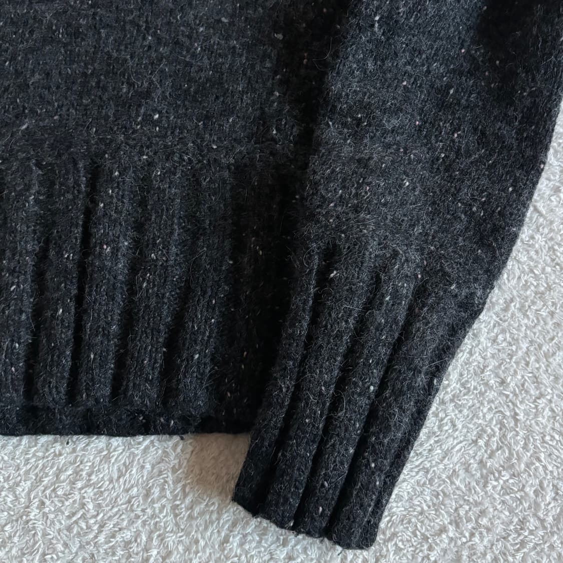 일본빈티지 로라애슐리 차콜 니트 목폴라 탑 상품이미지5
