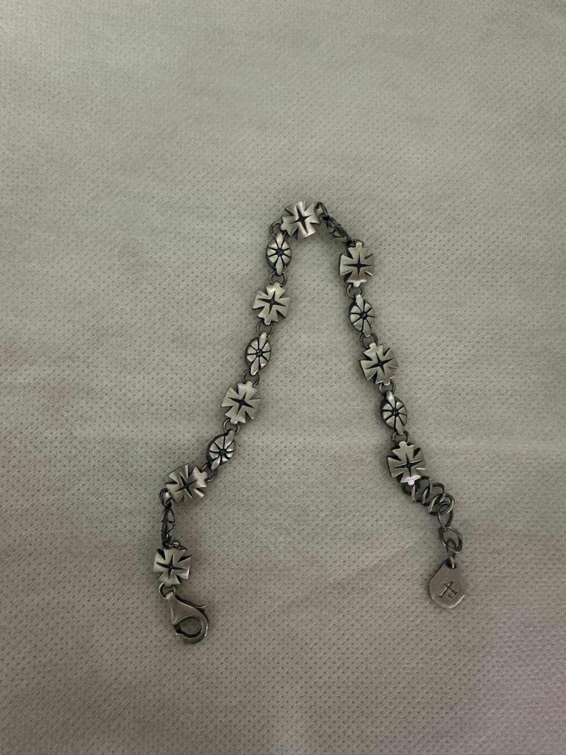 새상품) 폴리테루 925 실버 브레이슬릿 001 크로스 하나비 상품이미지3