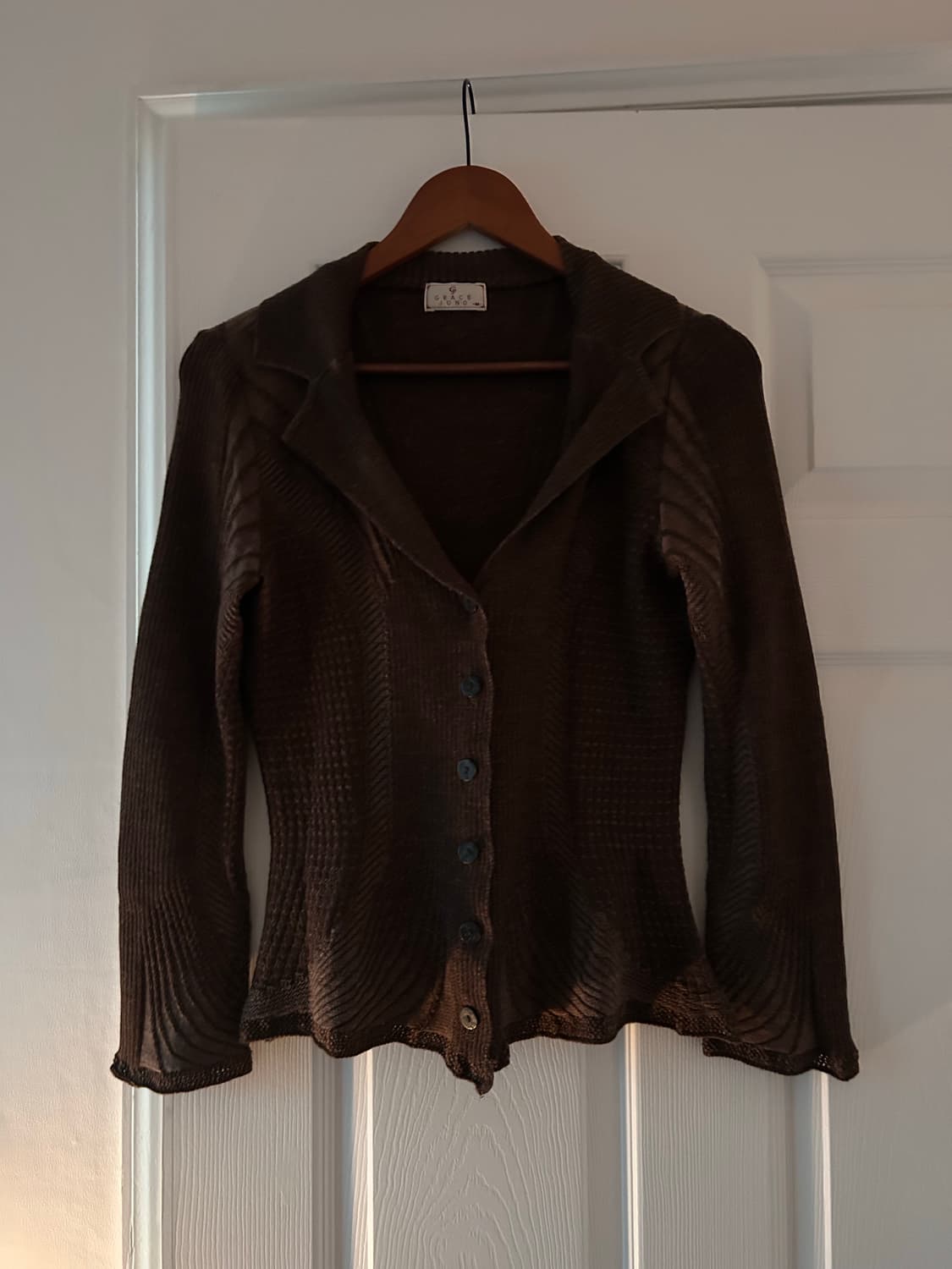 Japaness Vintage 브라운 니트 가디건 자켓 M 상품이미지1