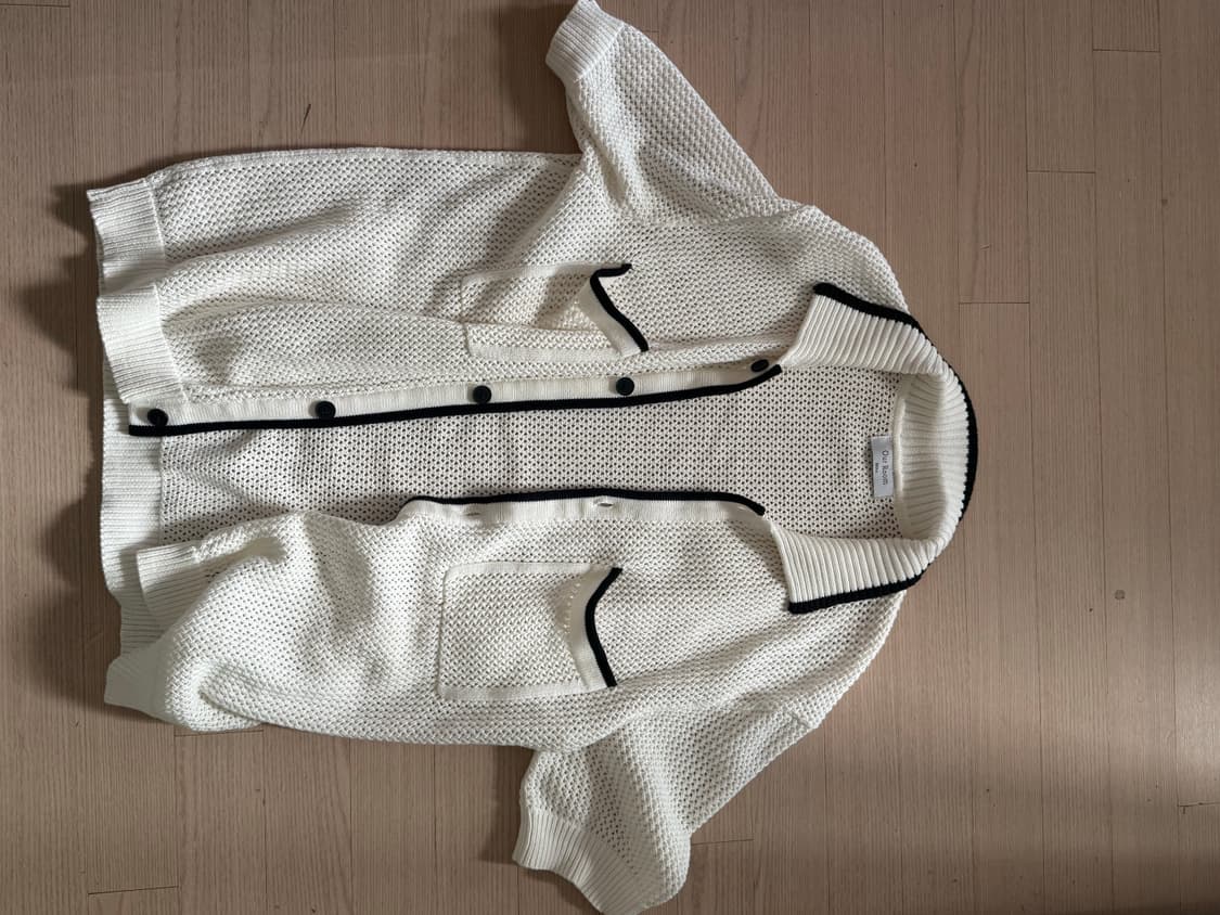 시스루 니트 반팔 셔츠 (남친룩) 상품이미지1