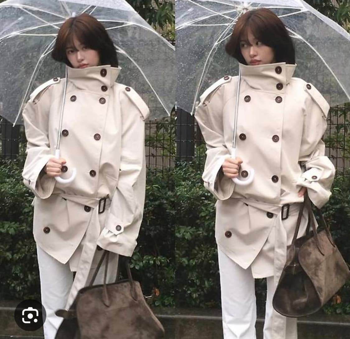 seo 에스이오 트렌치 안유진 착용 블랙 상품이미지1