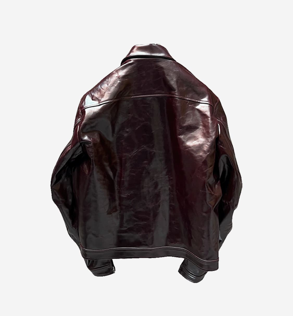 언더마이카 25SS 코도반 이펙트 크롭 이지라이더 자켓 레드 상품이미지2