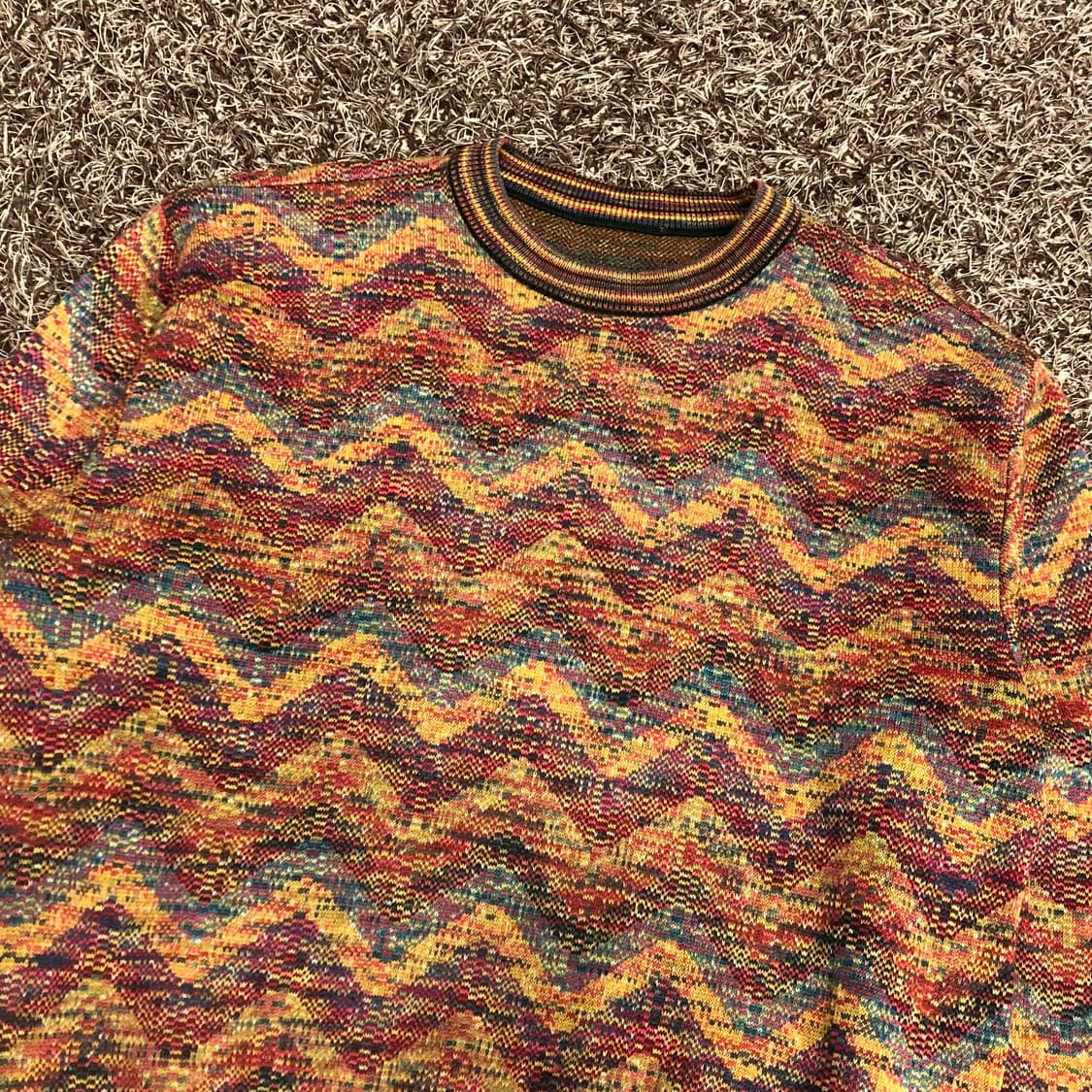 미쏘니 울 멀티컬러 패턴 니트 상품이미지2