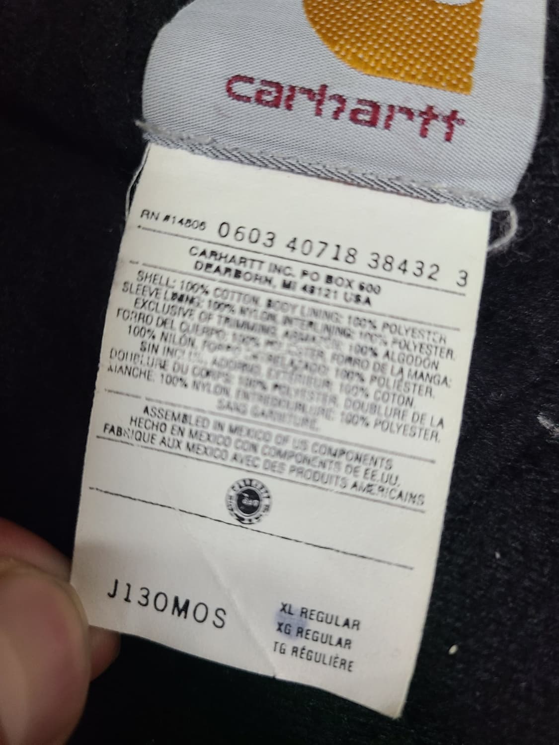 [XL]칼하트 J130 MOS 샌드스톤 액티브자켓 상품이미지3