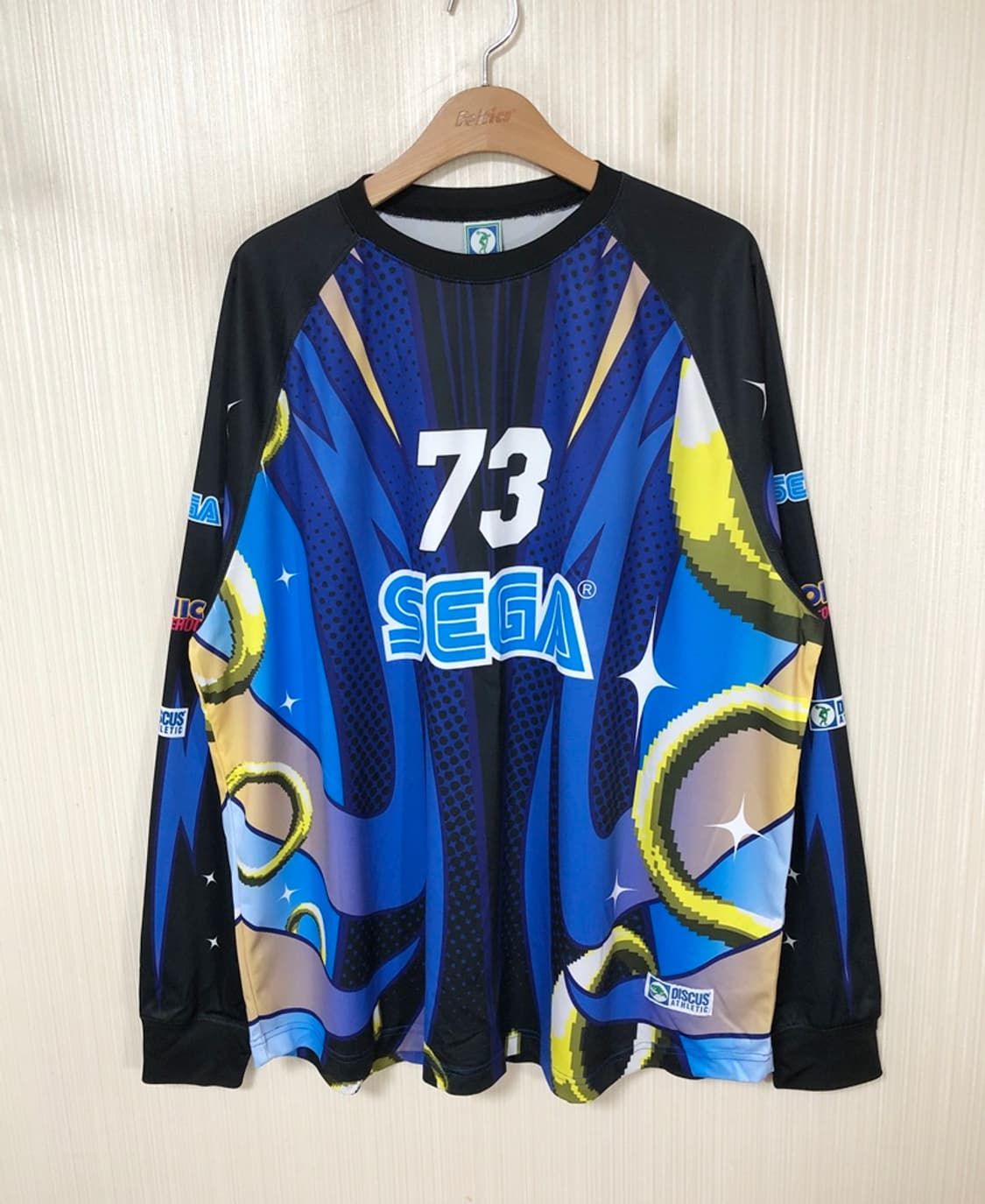 디스커스 에슬레틱XSEGA 소닉 더 헤지혹 메시롱 슬리브 블루 XL 상품이미지1