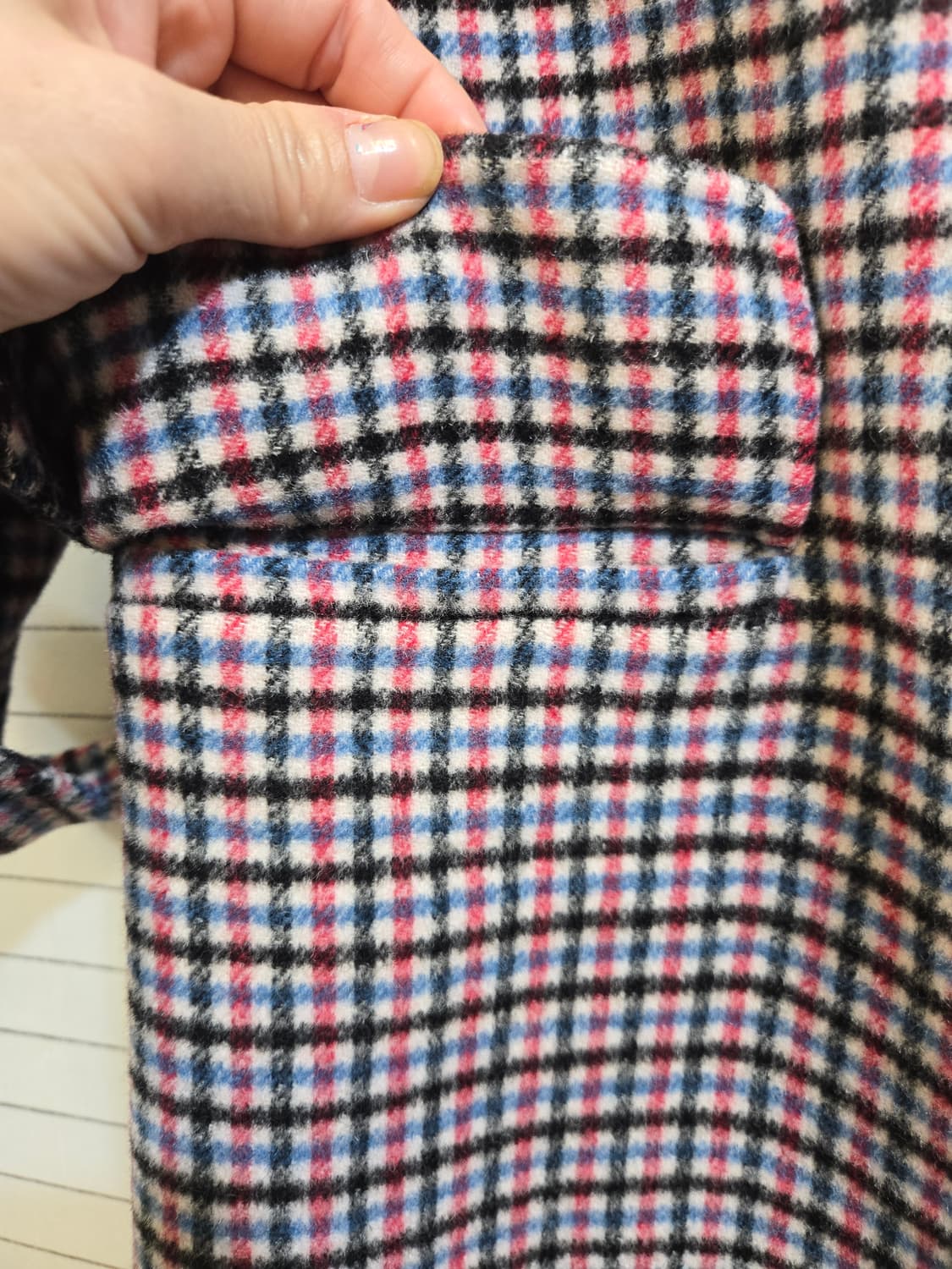 산드로 체크 롱 코트 상품이미지8