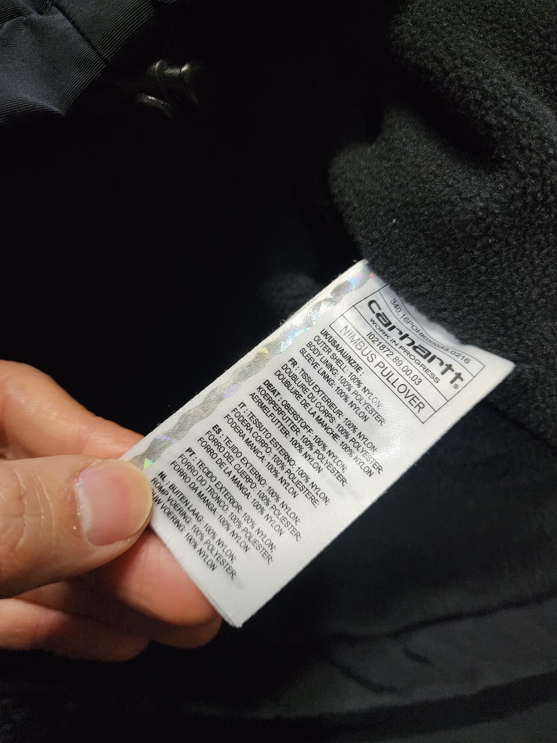 칼하트 님부스 아노락 후드 블랙 M 상품이미지2