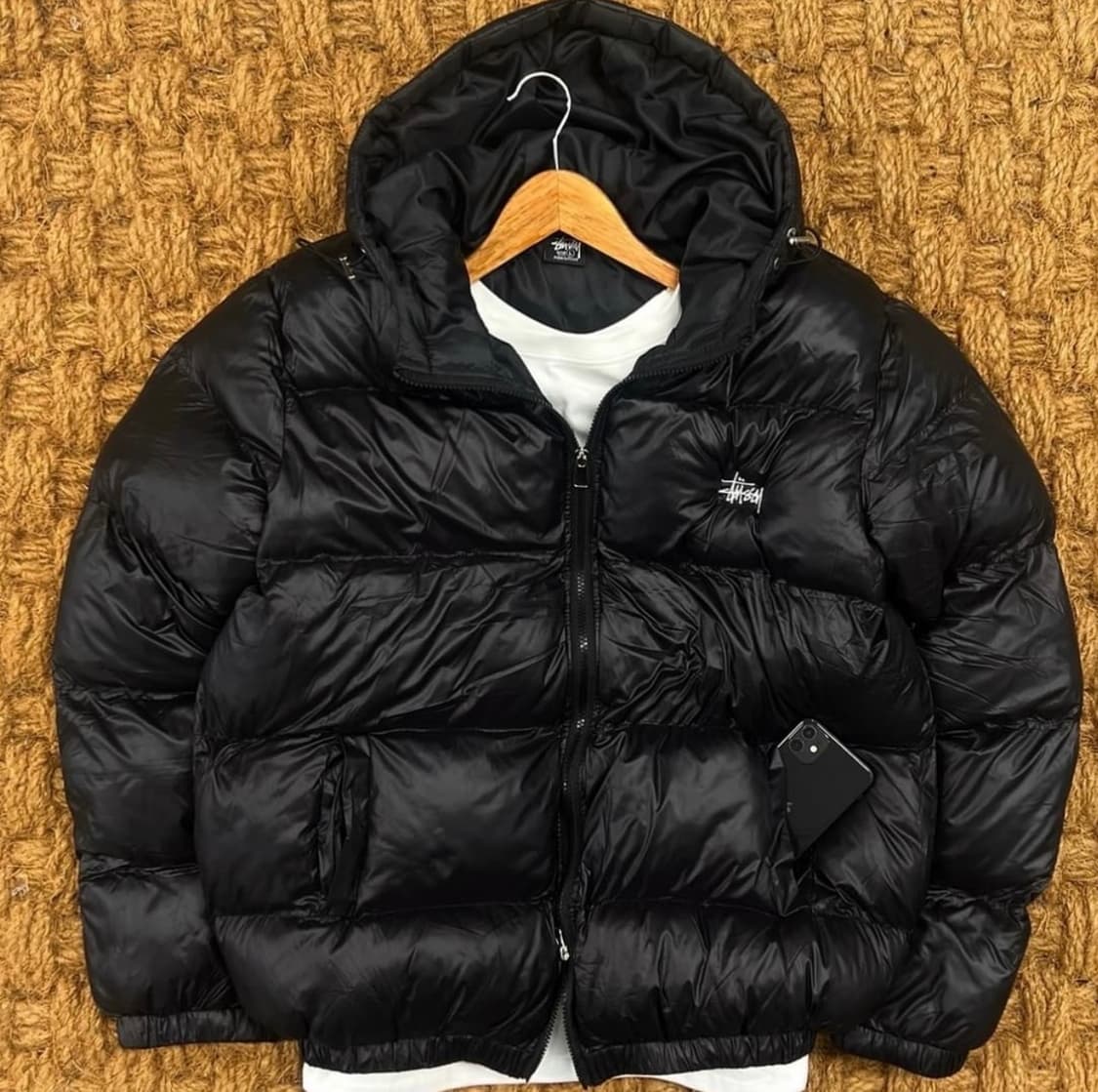 스투시 블랙 패딩 상품이미지1