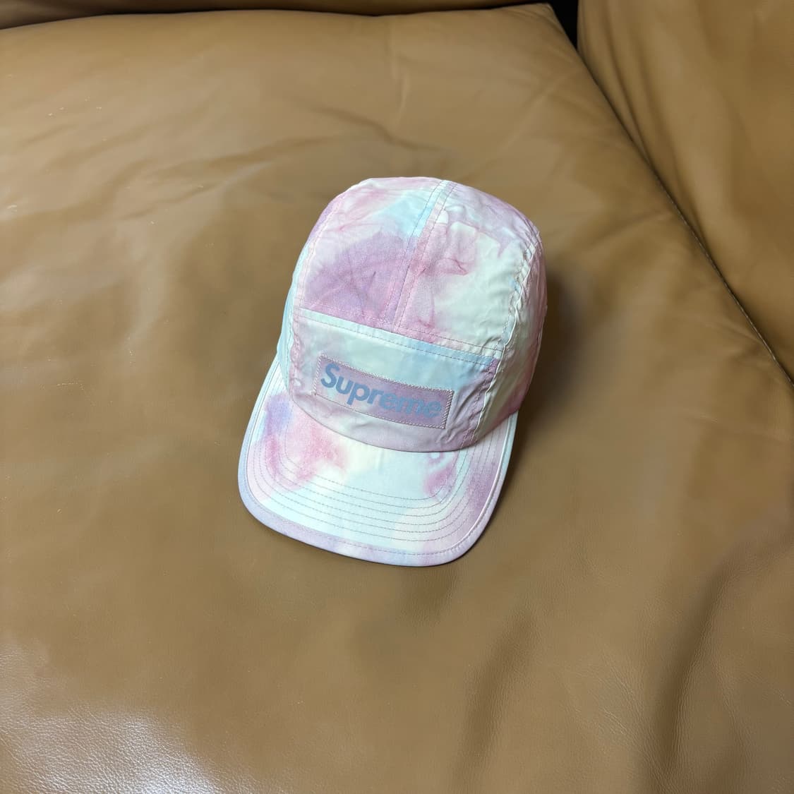 슈프림 캠프캡 모자 박스로고 21ss 리플렉티브 다이드 마젠타 상품이미지1