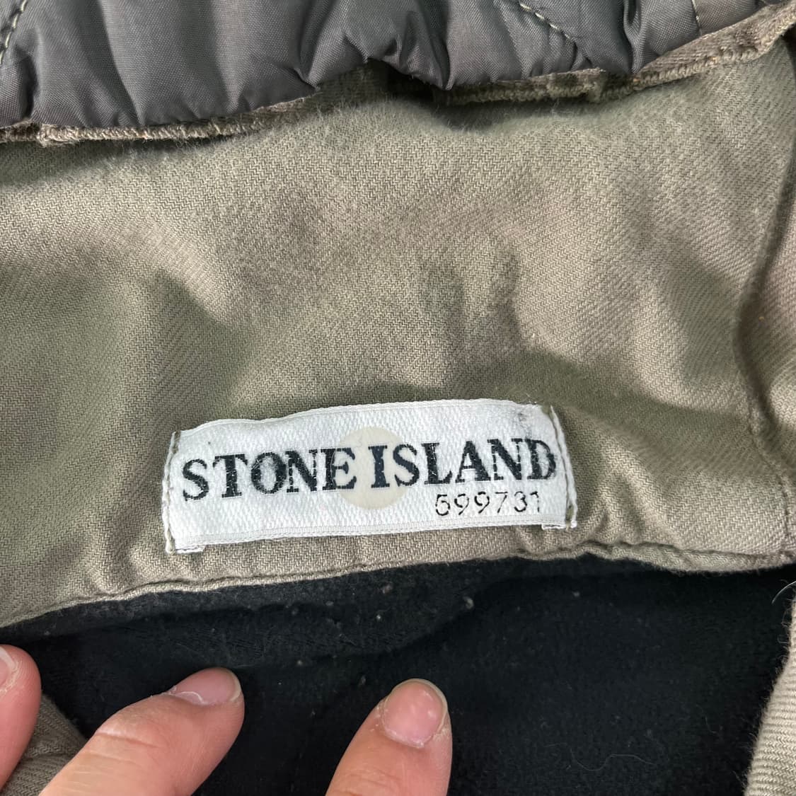 100 스톤아일랜드 90s 퀄팅 카키 자켓 상품이미지2