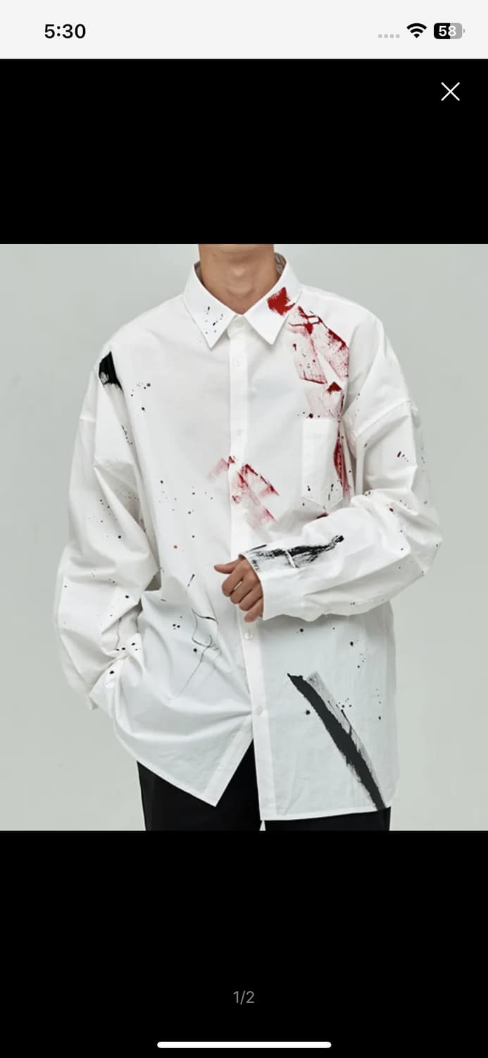 테이크이지/ 페인팅 오버 셔츠/ L 상품이미지9