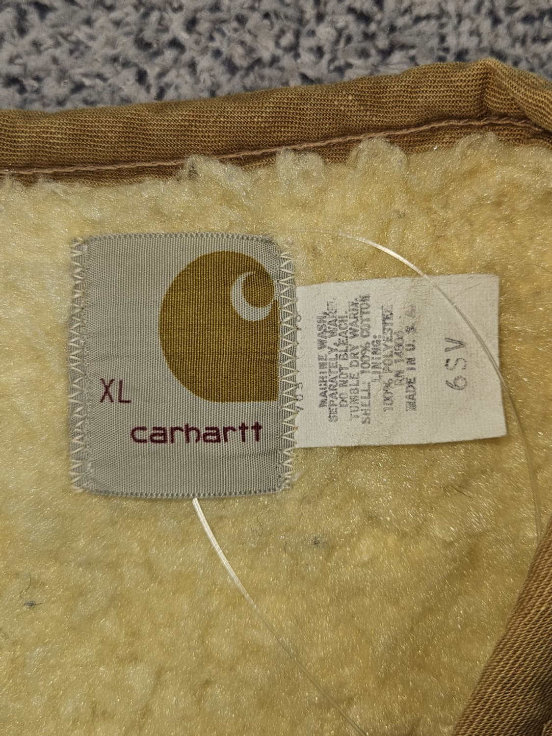 70's USA 칼하트 덕캔버스 쉐르파 베스트 ( XL ) / 10354 상품이미지8