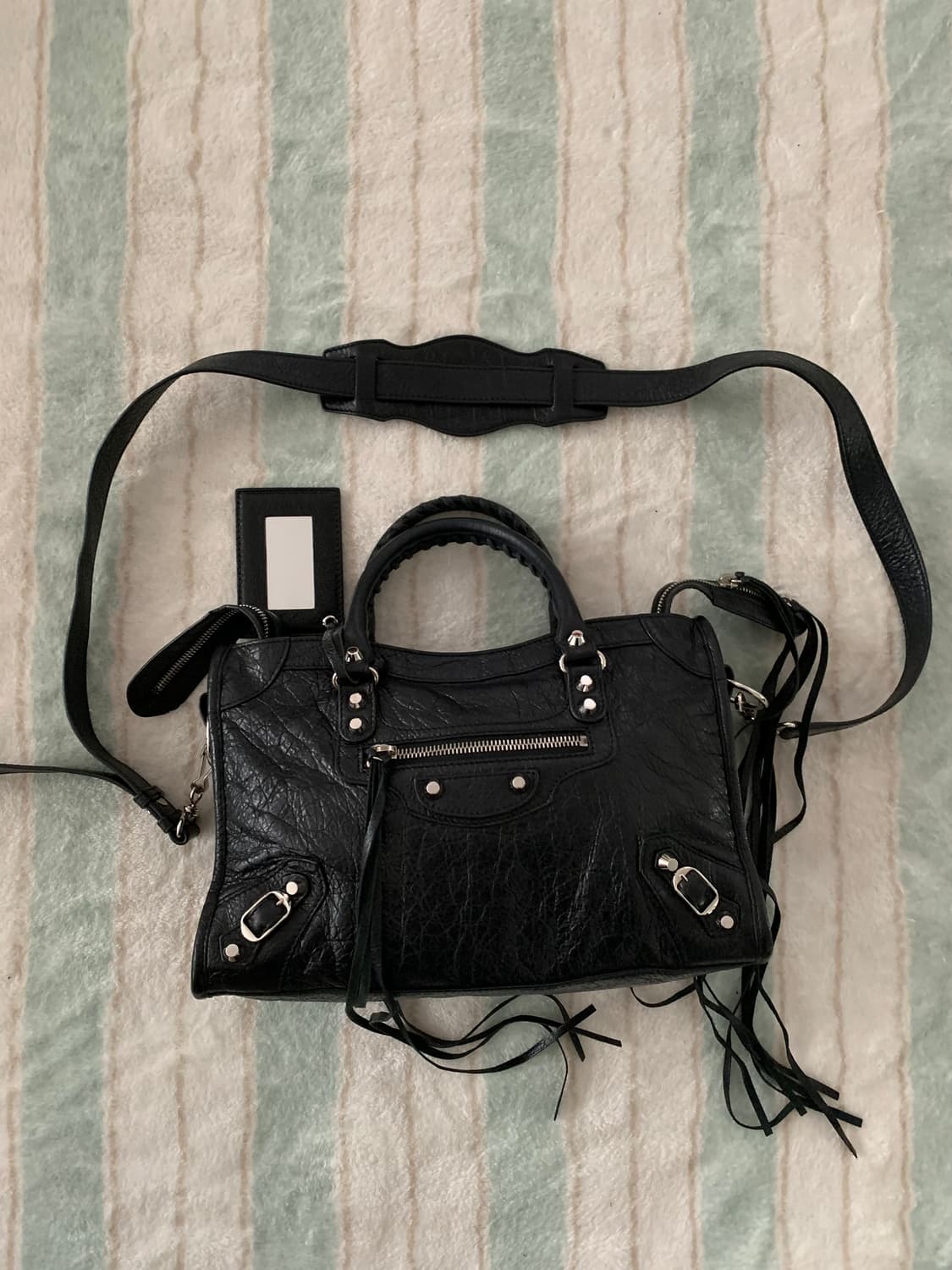 발렌시아가 시티백 모터백 스몰 블랙 정품 상품이미지1