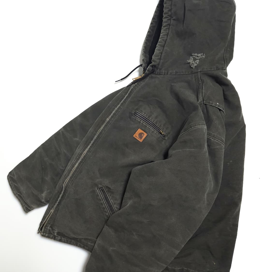 칼하트 J141 샌드스톤 덕 시에라 워크 자켓 모스 상품이미지3