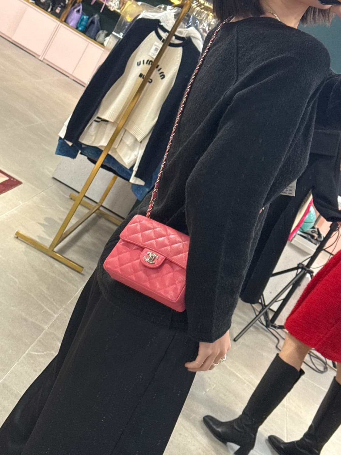 샤넬 핑크 캐비어 미니 쁘띠삭 (단품) 상품이미지1