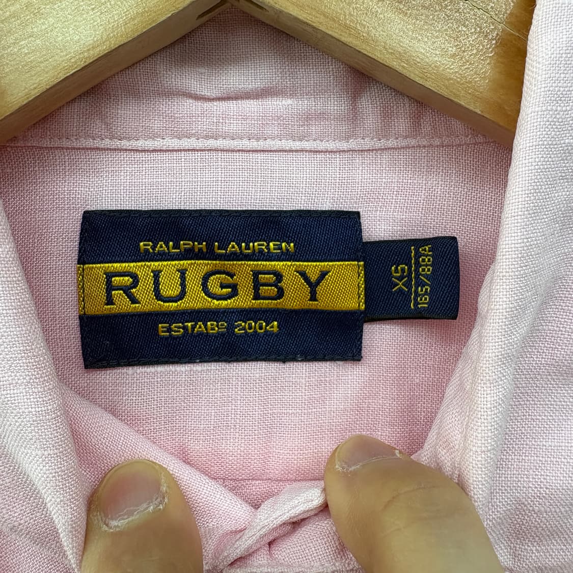 랄프로렌 핑크 린넨 셔츠 남성 S 상품이미지5