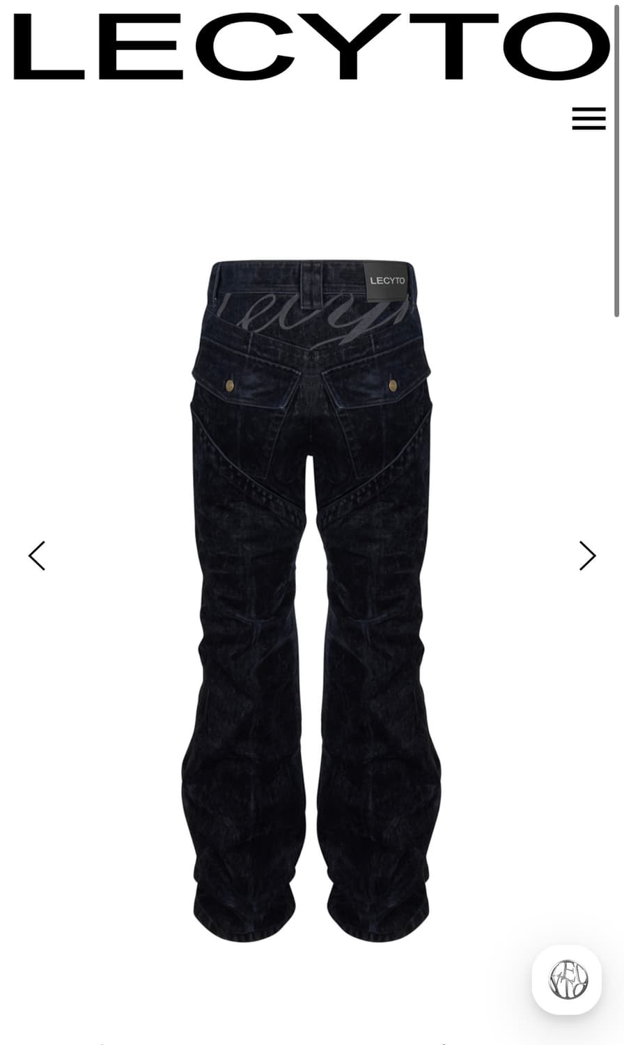 Lecyto Transform Velvet Denim Pants blue 상품이미지2