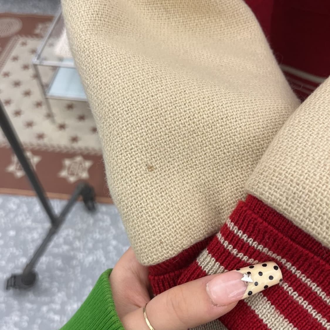 빈티지 레트로 하이틴 캐주얼 버건디 바시티 자켓 M C10018 상품이미지7