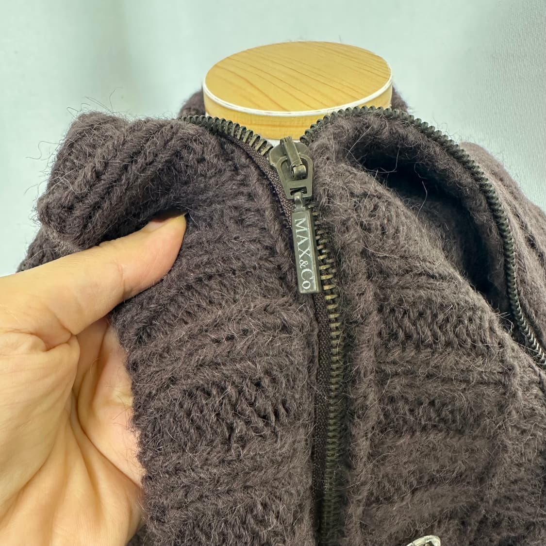   막스앤코 여자 니트 집업  가디건 모/알파카 M 상품이미지6