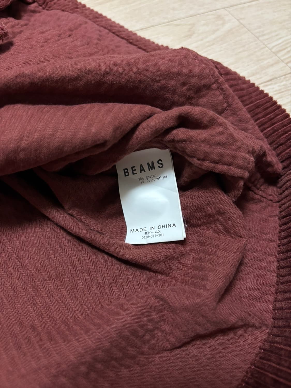 BEAMS 코듀로이 커버올 자켓 브릭레드 XL 상품이미지5