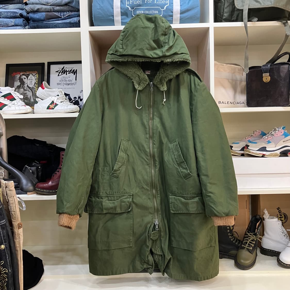 Military 밀리터리 C54 카키 후드 야상 점퍼 상품이미지1