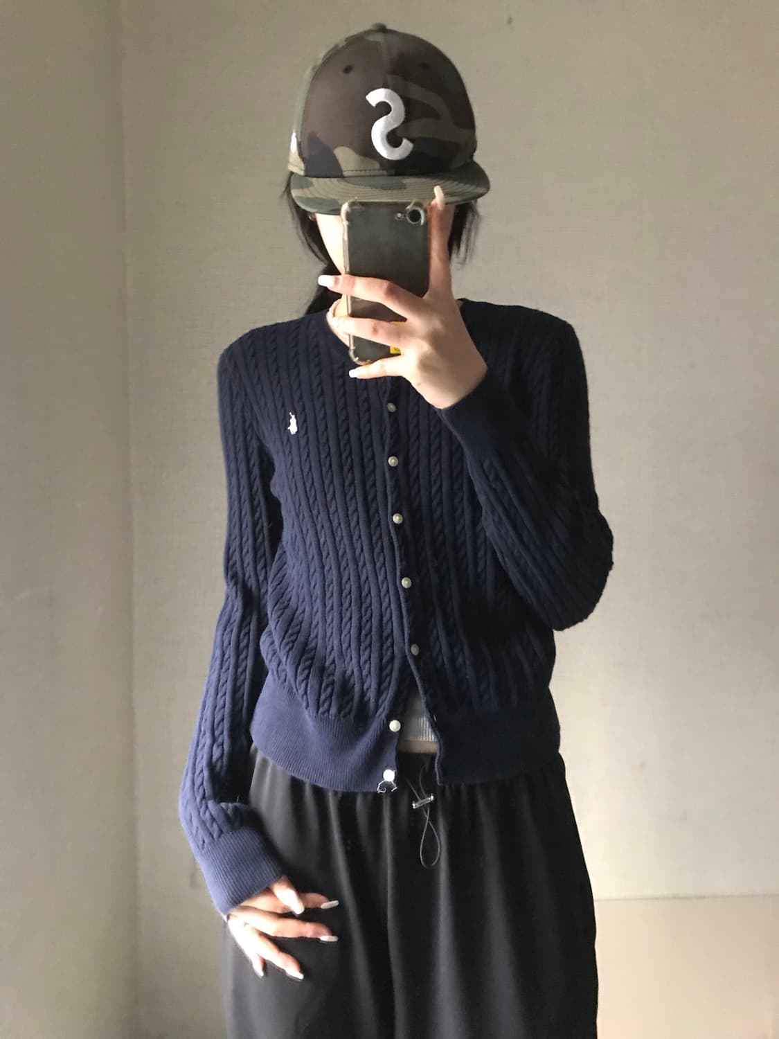 폴로 네이비 케이블 가디건 상품이미지5