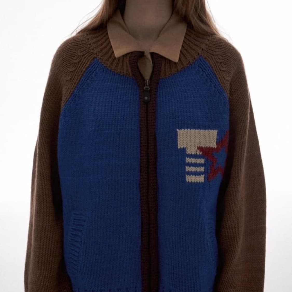 teket Feast Knit Cardigan brown 상품이미지3