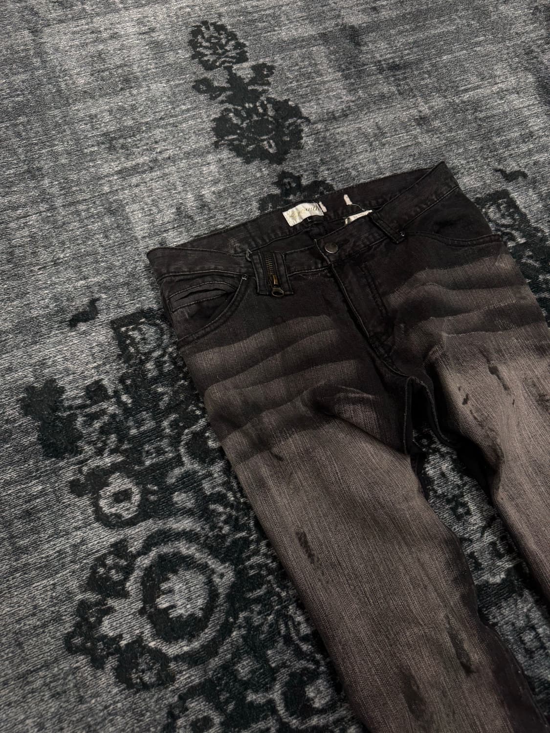 Growth in the attic 00s washing denim pa 상품이미지3