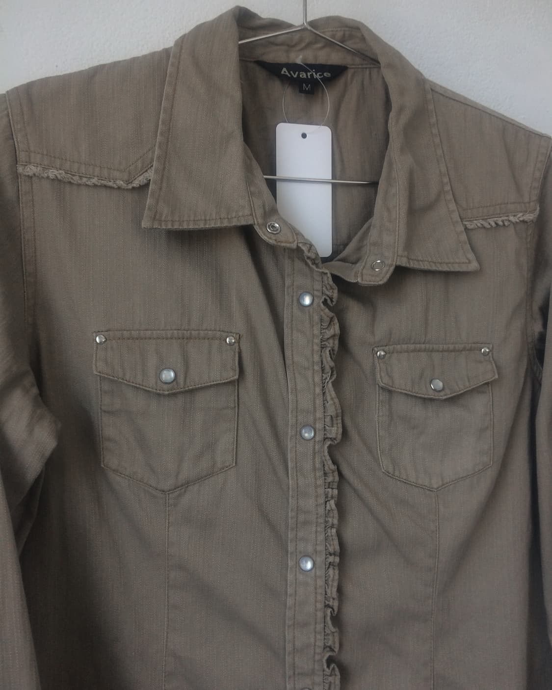 Frill point western mood shirt 상품이미지3