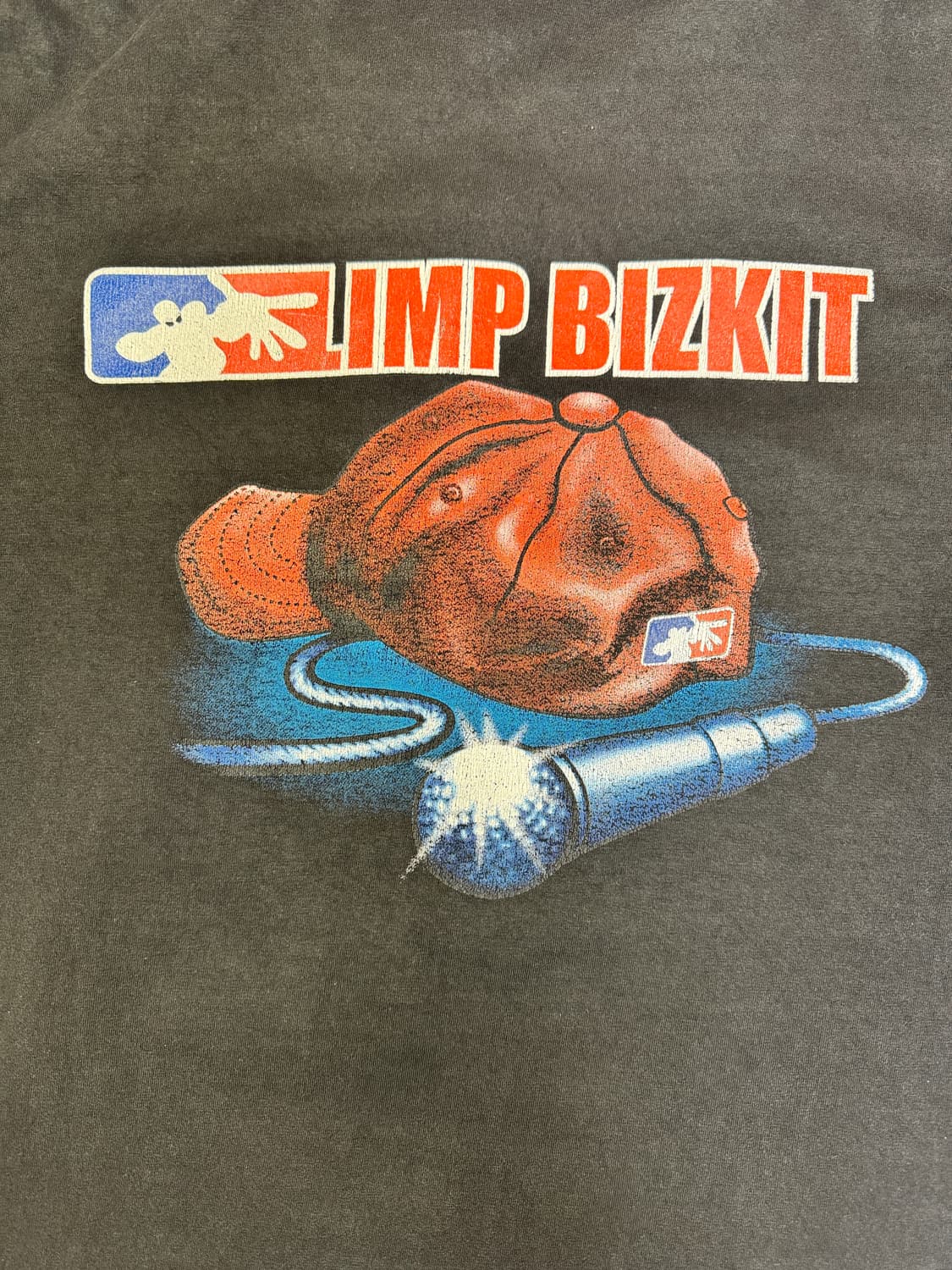 빈티지 00s 림프 비즈킷 Limp Bizkit 밴드 로고 티셔츠 L 상품이미지5