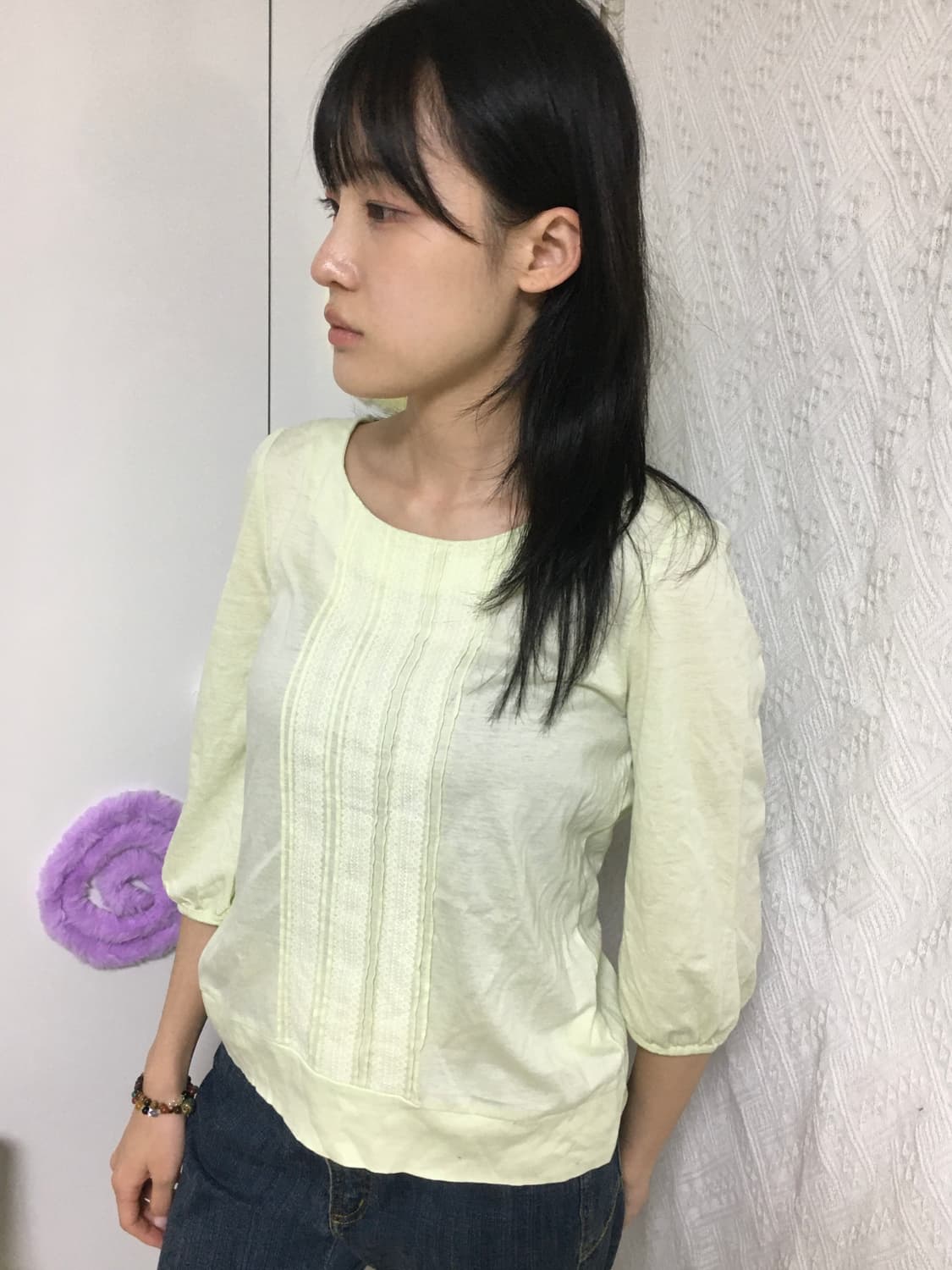 레이스 민트 슬리브티 상품이미지2