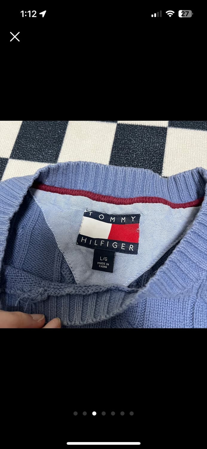 타미힐피거 빈티지 꽈배기 니트 L 판매 상품이미지3
