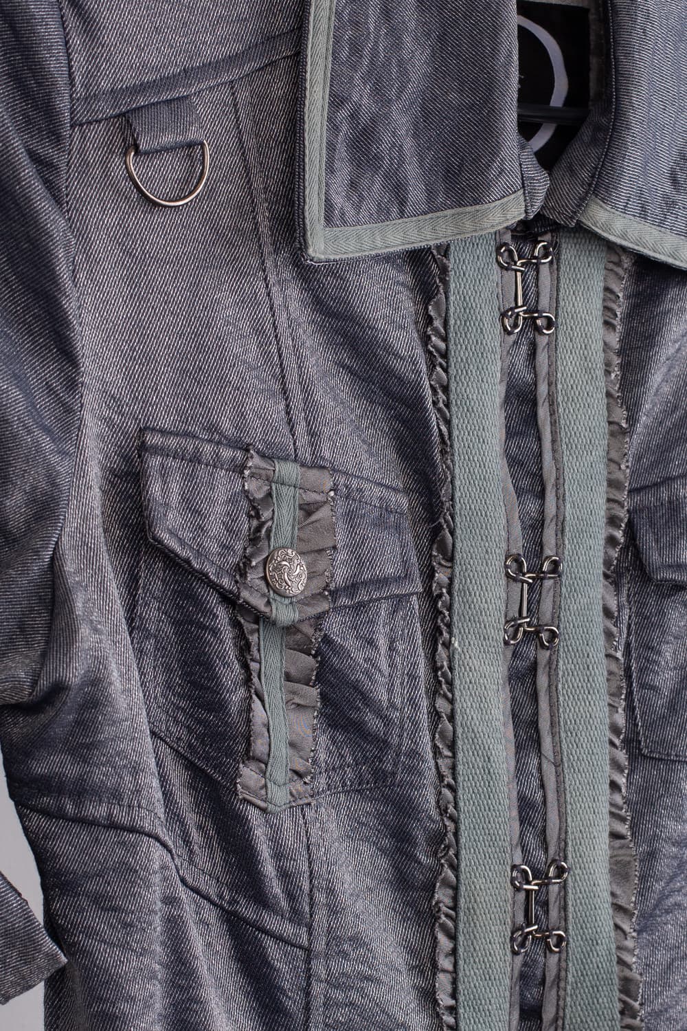 OZZONESTE GLOSSY MILITARY SHIRT DRESS 상품이미지6