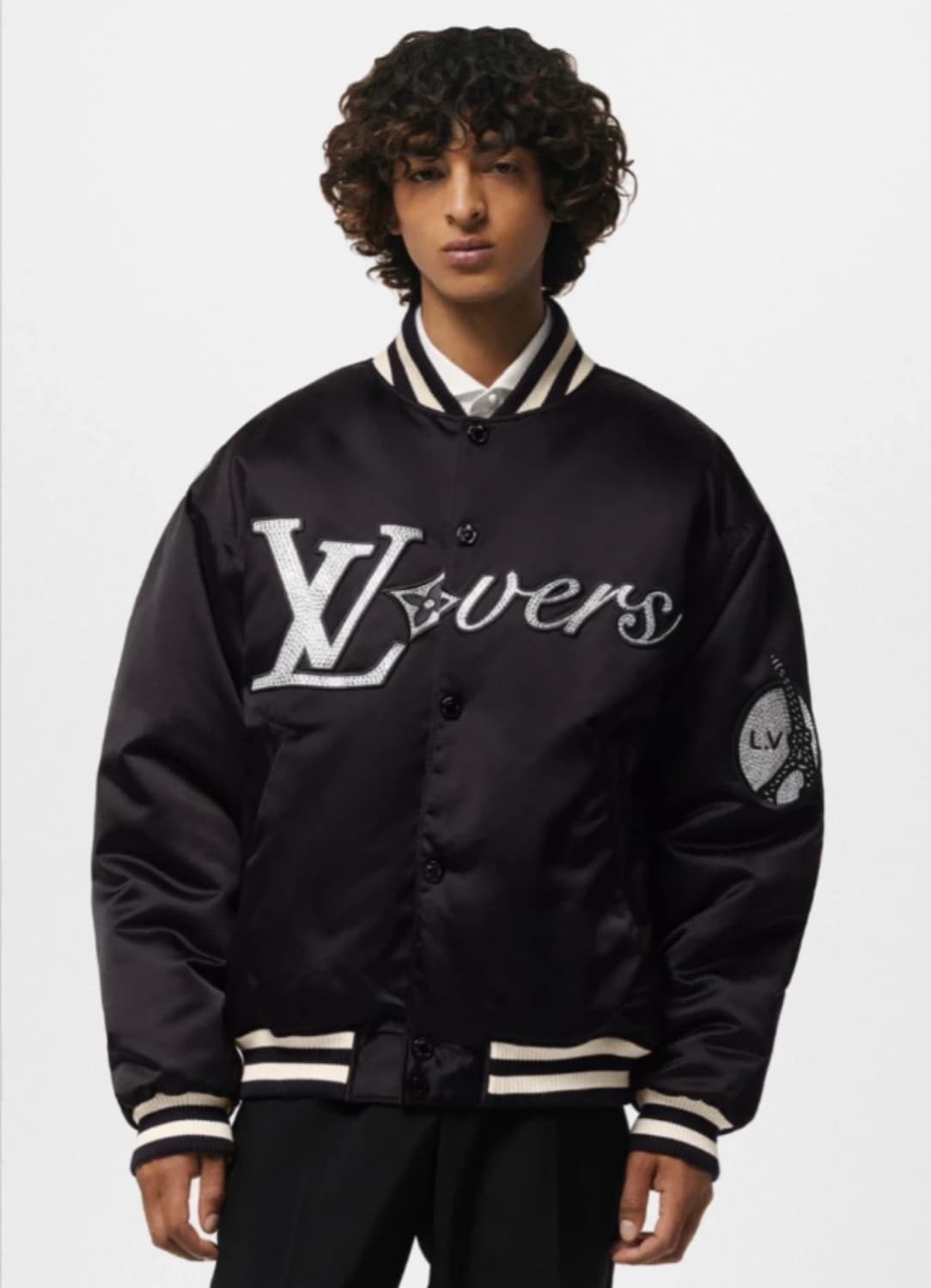 (A+/54) / 루이비통 리버스 베이스볼 퍼렐 블루종 봄버 바시티 자켓 상품이미지10