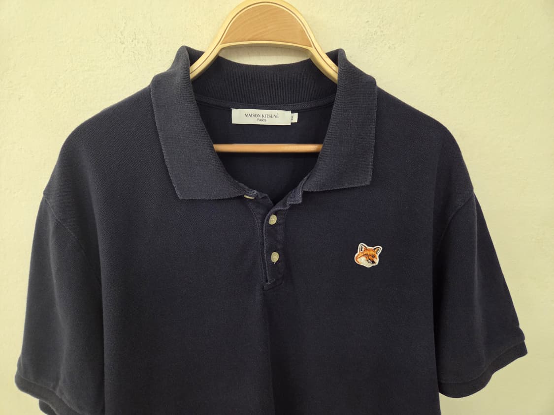 메종키츠네 네이비 폭스 패치 폴로티 XXL 상품이미지2