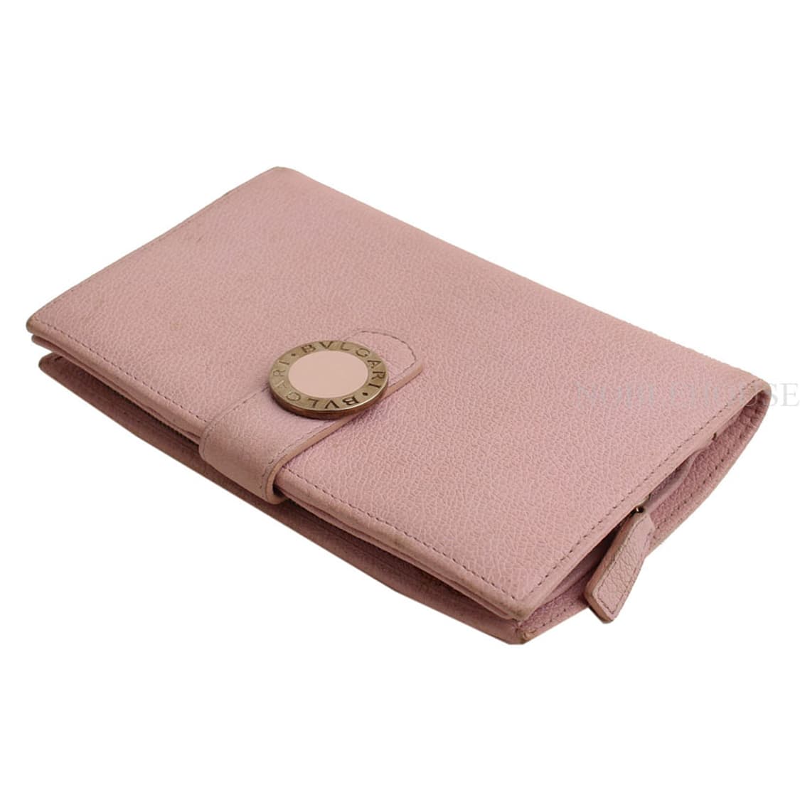 불가리 연핑크 은장 로고 중지갑 상품이미지3
