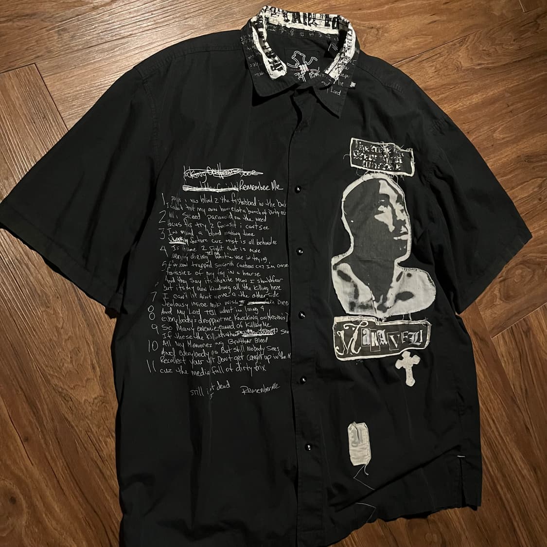 2pac “makaveli” patchwork shirt xl 퍽 상품이미지5