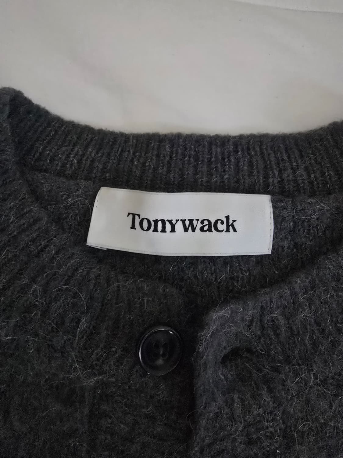 토니웩 알파카 가디건 차콜 XL 상품이미지2