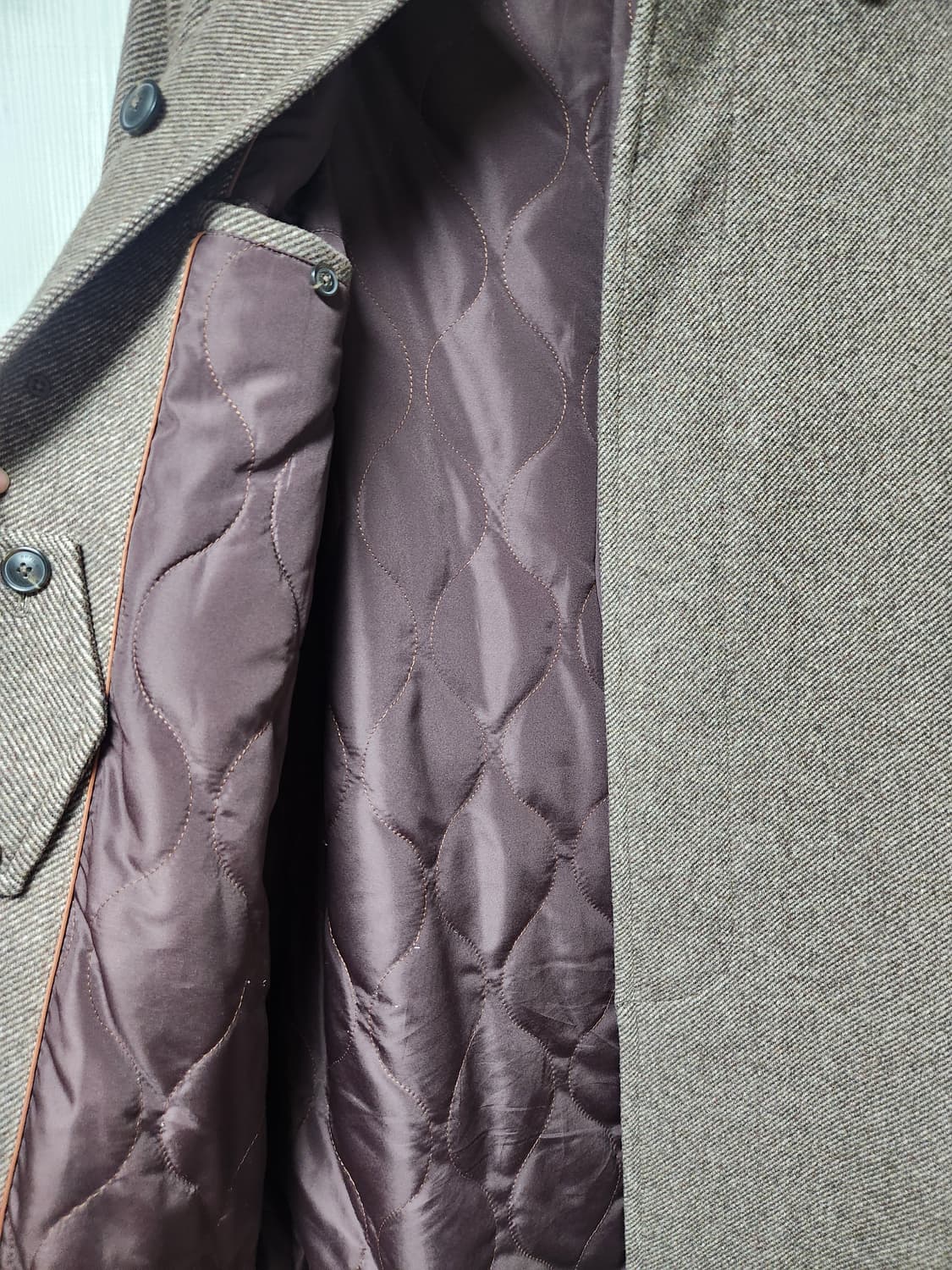 시리즈 헤링본 발마칸코트 브라운 95사이즈 상품이미지5