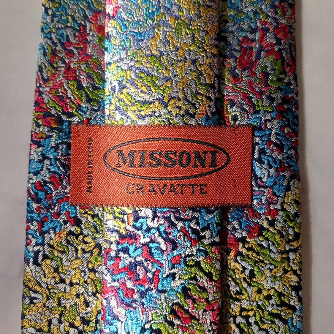 미쏘니 실크 멀티컬러 자카드 패턴 넥타이 9cm S~A+등급 E762 상품이미지9