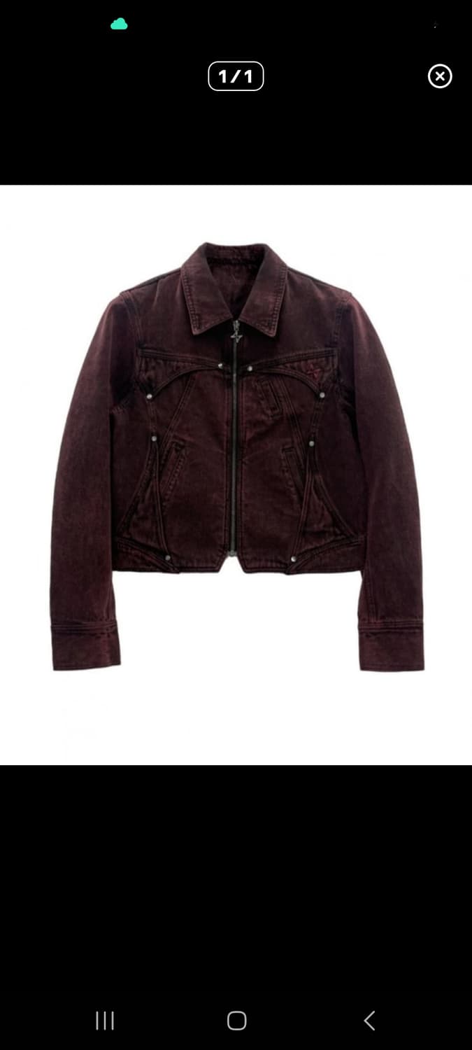 Blr 블러 버건디 데님자켓 M 상품이미지1