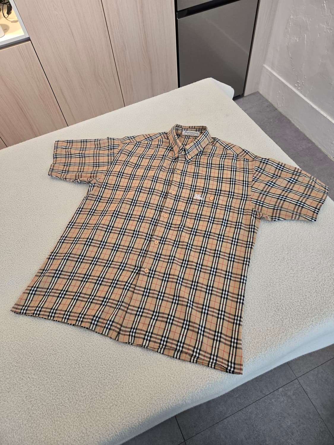 버버리 체크 반팔 셔츠 L : 싸게 드려요 상품이미지1