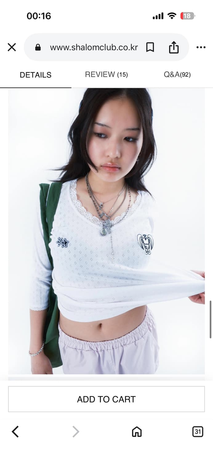 (해린 착용) 샬롬클럽 퓨로 레이스티 그레이 상품이미지3