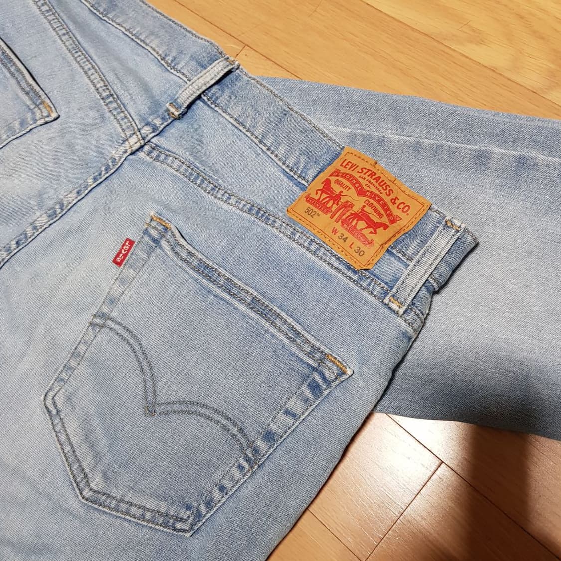 34인치 / 리바이스 504 /연청 슬림데님/와박317  상품이미지3