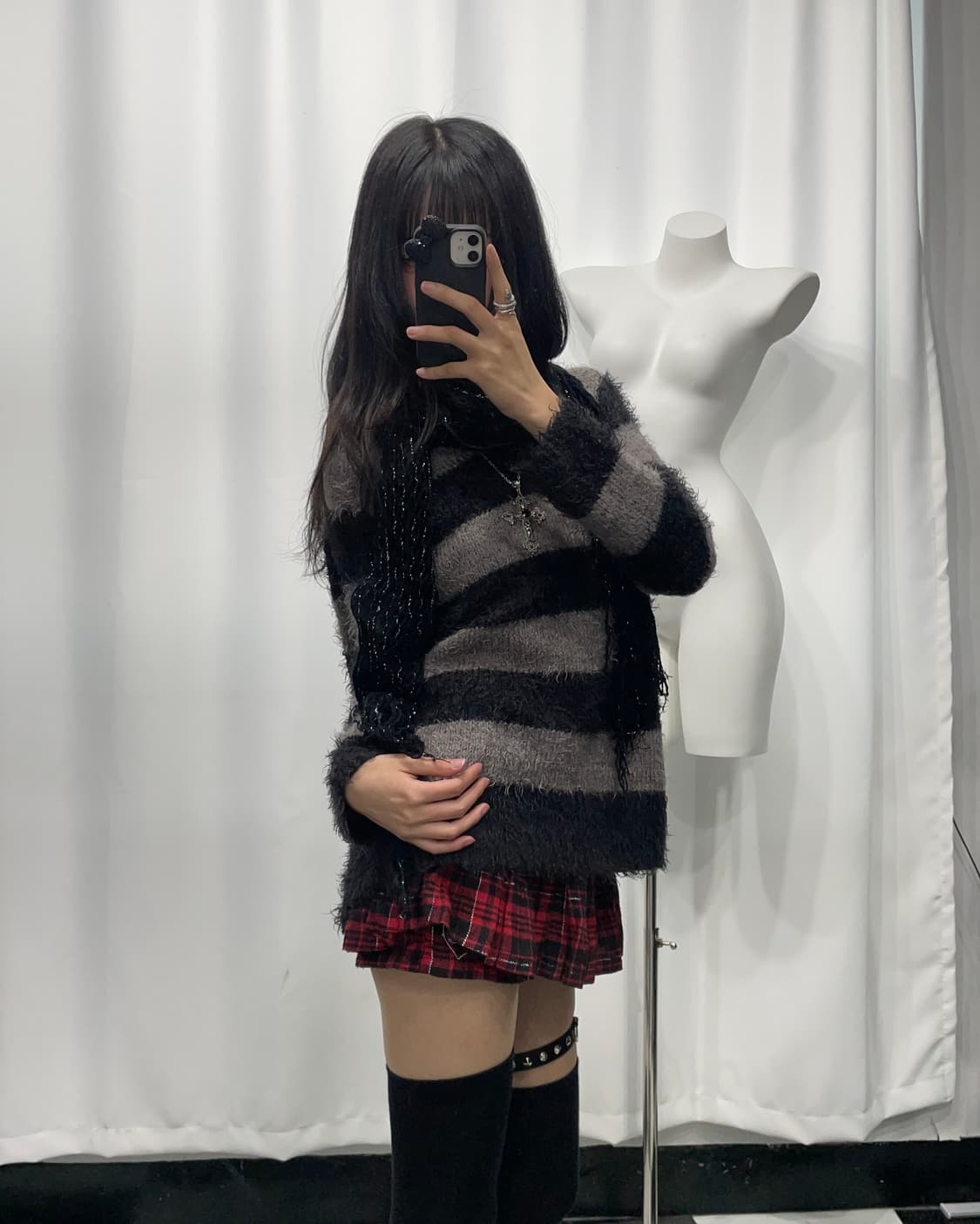 🎸블랙&그레이 스트라이프 니트🎸 상품이미지3