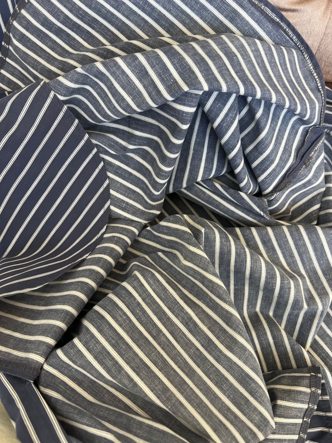 쇼핑몰 WARM 여성 네이비 스트라이프 코튼원피스 롱원피스 상품이미지7