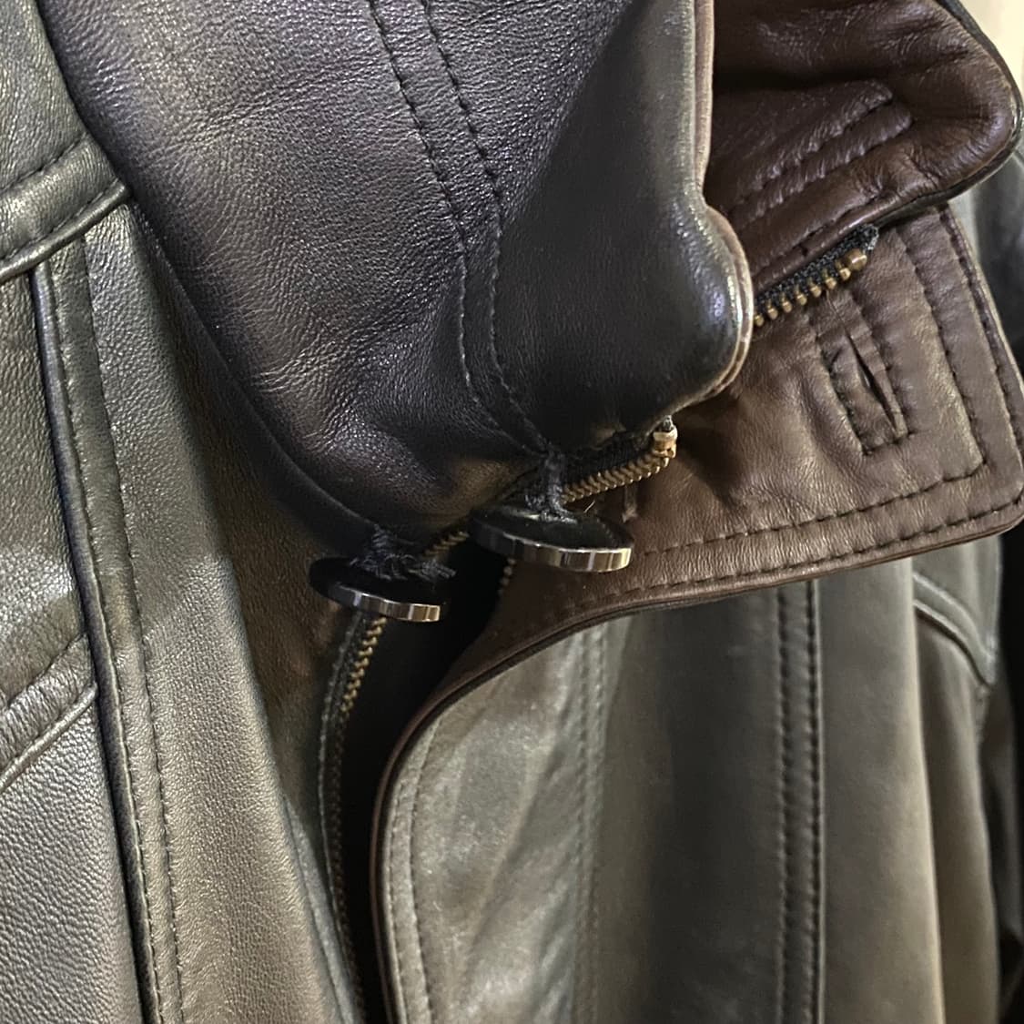 Vintage Leather Parka Jacket 상품이미지8