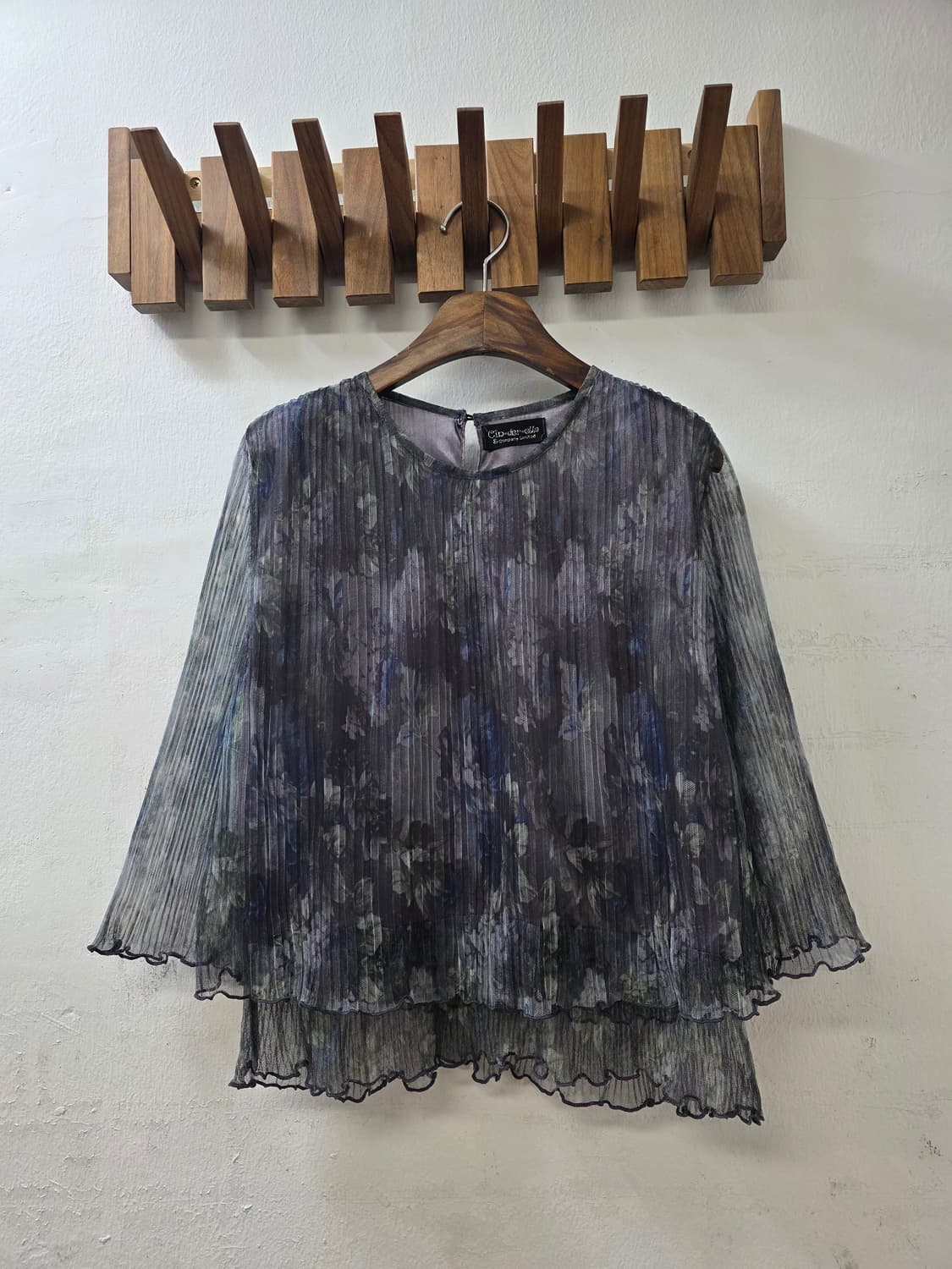 일본빈티지 플리츠쉬폰셋업 상품이미지3