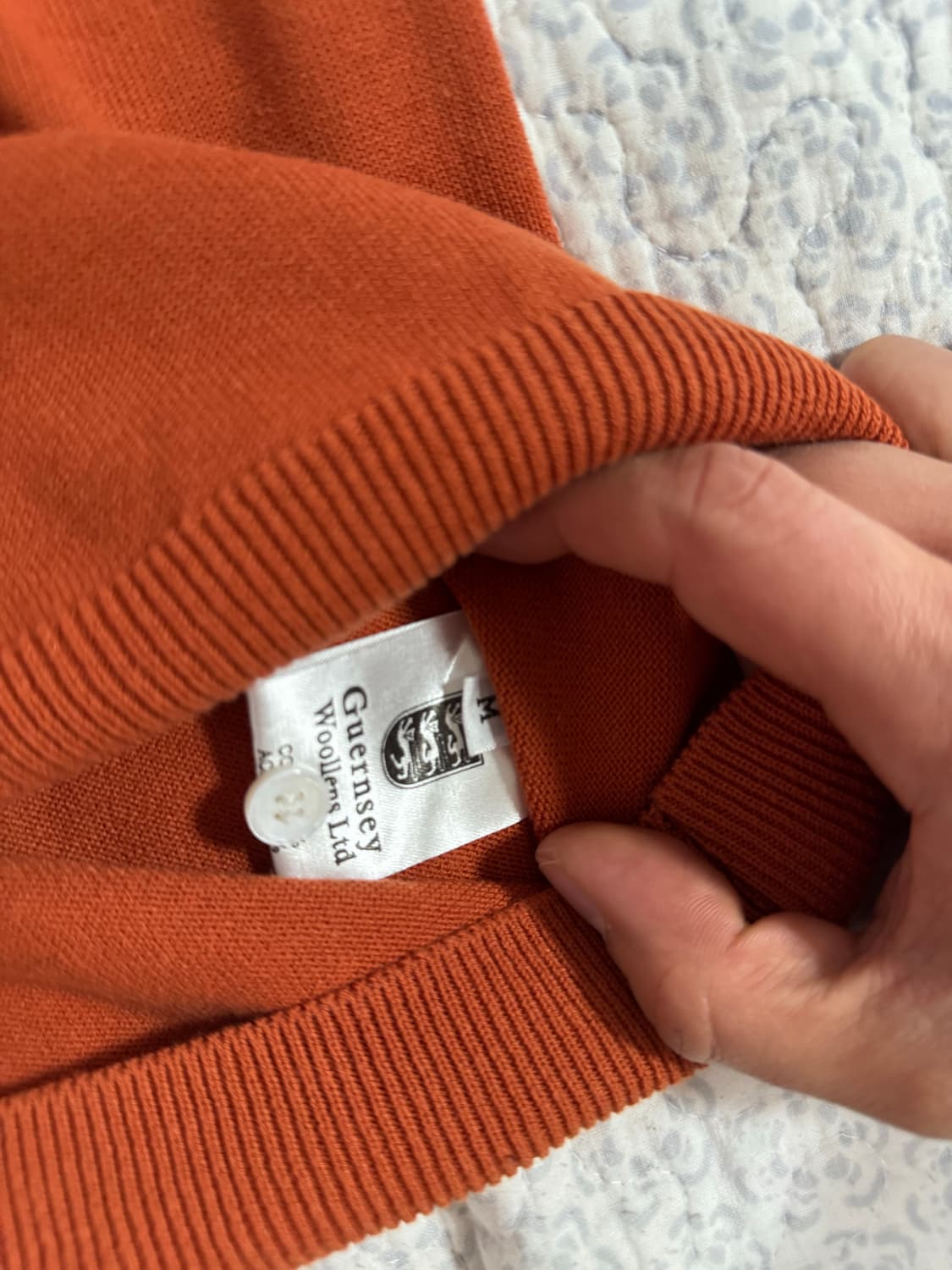 건지울른스 반팔카라니트 오렌지 m사이즈 상품이미지2