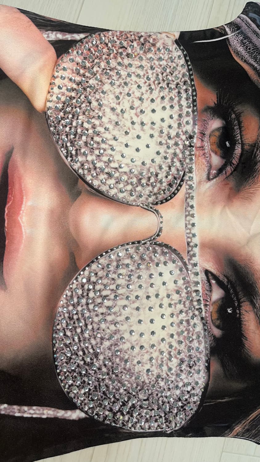 개이쁜 큐빅 딱붙반팔 상품이미지3